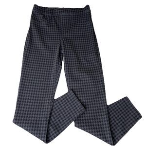 3/$25 SPANX Jean-ish Leggings Black Gray Houndstooth Ankle Stretch Pull On Small